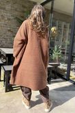  Boucle Single Breasted Coatigan Conker -